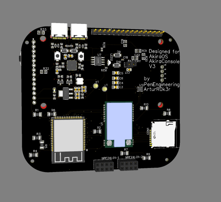 AkiraConsole in 3D-printed enclosure